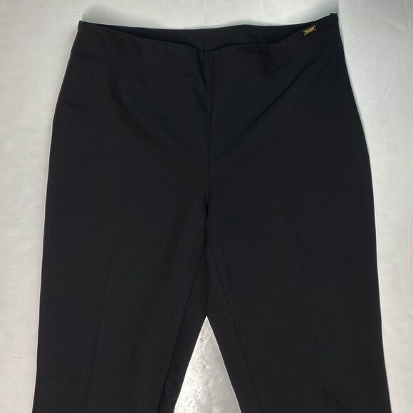 St John Sport Cropped Dress Pants Womens 6 Black Midrise USA EUC - Picture 8 of 12